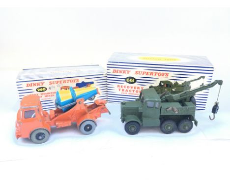 A Boxed Dinky Lorry Mounted Cement Mixer #960 and a Recovery Tractor #661.
