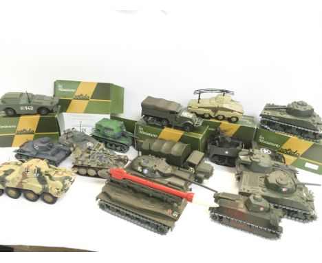 A Collection of Mainly Solido Military Vehicles also a Dinky Berliner Gazelle.