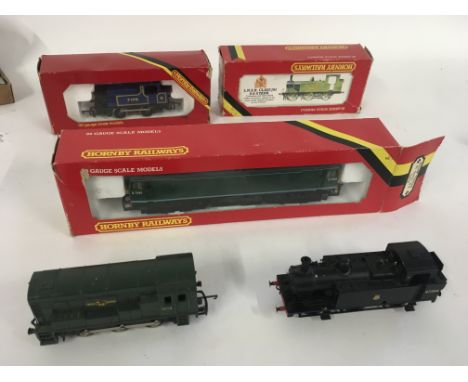 A collection of five model locomotives 00 gauge by Hornby..Bachmann..Lima. Hornby R255. R252. R072. Bachmann 322313. Lima 205