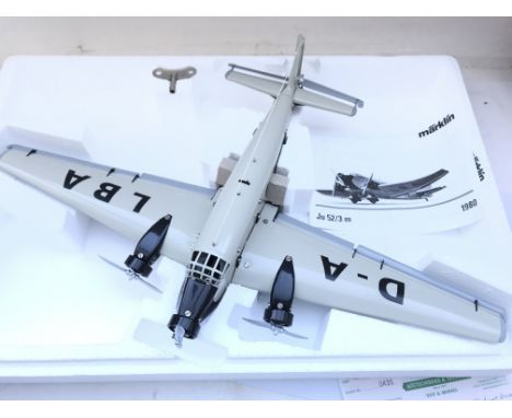 A Boxed Marklin Junkers 52/3 Aircraft.with Windup Engine.