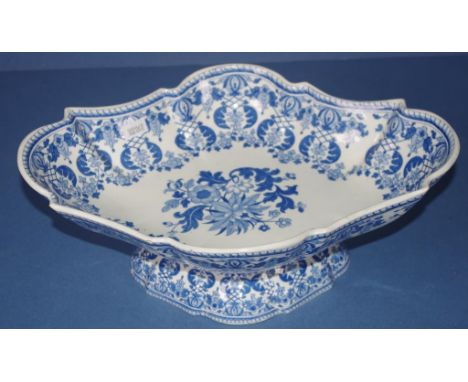 Spode 'Lattice Scroll' pattern footed bowl printed mark to base. (As inspected: 2 rim chips to foot). H11cms approx L30cms ap