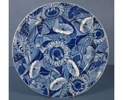 Spode blue & white 'Convolvulus' pattern plate Printed SPODE mark to base. Diameter 25cms approx.