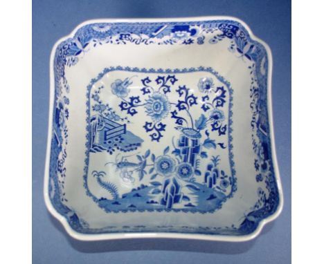 Spode 'Grasshopper' pattern square bowl Stone China, printed mark to base. H12cms D23cms approx.