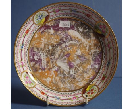 Rare Spode floral decorated dish Hand painted floral decoration, hand painted mark to base and design # 1194. (As inspected: 