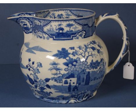Spode 'Gothic Castle' pattern jug Impressed SPODE mark to base. H17cms approx.
