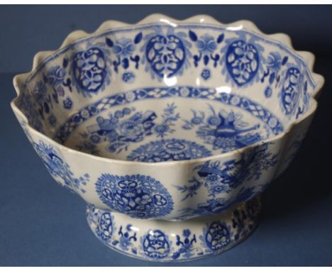 Spode 'Trophies Etruscan' footed bowl Impressed mark and printed mark to base. H13cms approx D26cms approx.