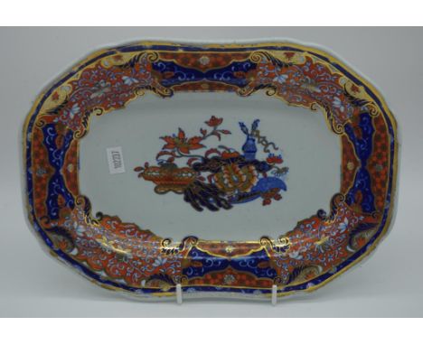 Spode Athenaeum serving plate gilded central figural design, with red and blue border. Blue Athenaeum mark, impressed mark an
