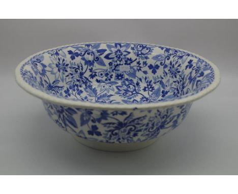 Spode 'Starflower' pattern washbowl gadroon shape, 33cm diameter approx. Printed & Impressed mark to base. (See illustration 