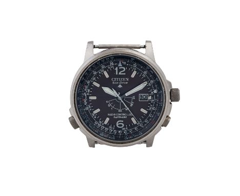 CITIZEN Promaster Eco-Drive, Ref. H461-T005527. Funkuhr. Titan. Quarz-Werk. Deutliche Gebrauchsspuren an Gehäuse, kein Band! 