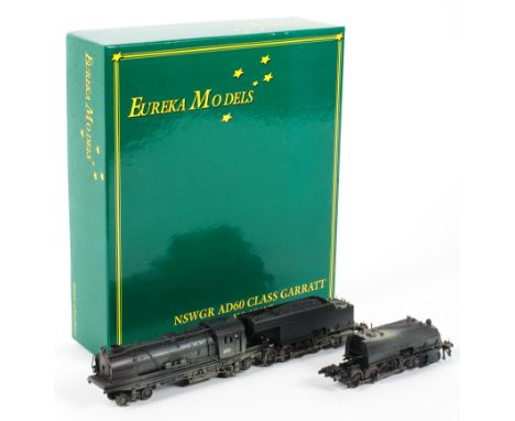 A boxed OO gauge EUREKA MODELS NSWGR. AD60 Class 4-8-4 + 4-8-4 Steam Engine with sound weathered 6041 Condition Report: IN MI