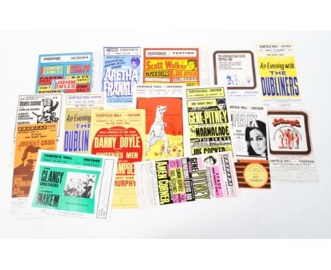 A collection of music handbills, circa 1960s. With artists including John Lee Hooker, Blues Scene '69, BBC Light Entertainmen
