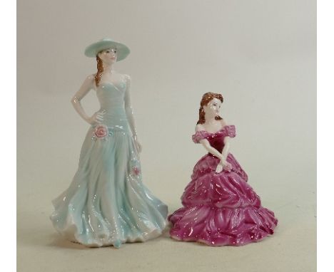 Royal Worcester Lady Figures Mary &amp; Serena(2) 