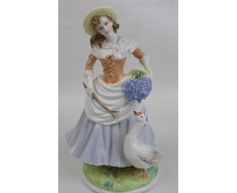 Royal Worcester limited edition figure Goose Girl: 