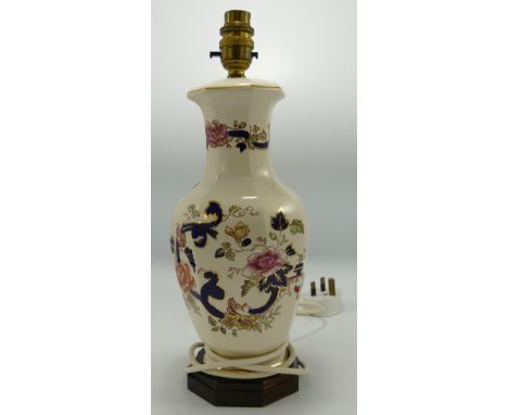 Masons Mandalay Patterned Lamp Base: height to bottom of fitting 31cm 