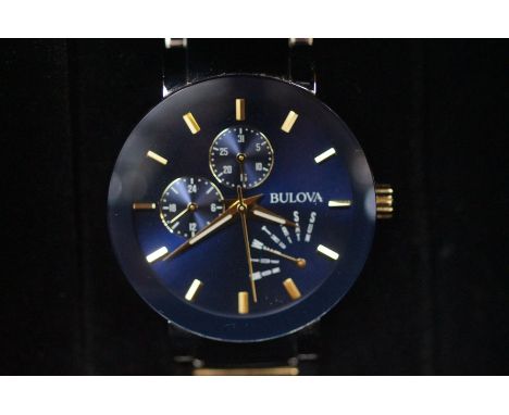 Gents Bulova chronograph, ceramic wristwatch