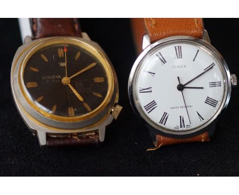 Two Gents Wristwatches (Timex, Lonstar Deluxe) - Both Currently Ticking