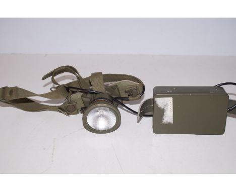 Army headlight and battery pack