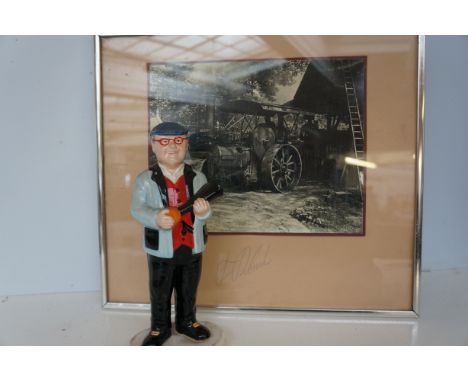 Lorna Bailey Prototype - 26cm together with a signed photograph of Fred Dibnah Steam Roller