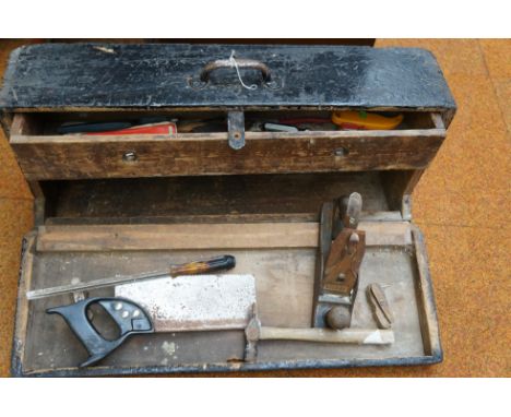 Early Carpenters Toolbox and Contents 