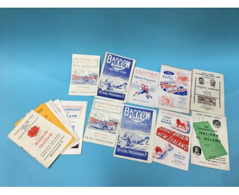 Various Vintage rugby programmes, 1950s