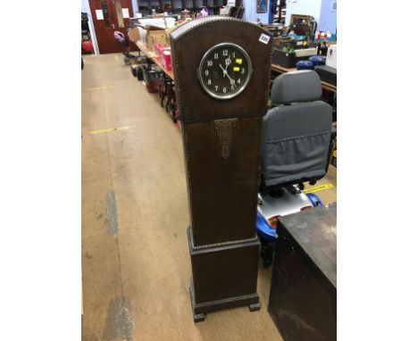 An oak cased Granddaughter clock