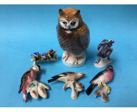 A large Goebel owl and various figures