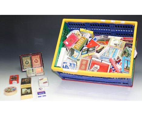 A large quantity of playing cards vintage and modern, circular, commemorative, etc  