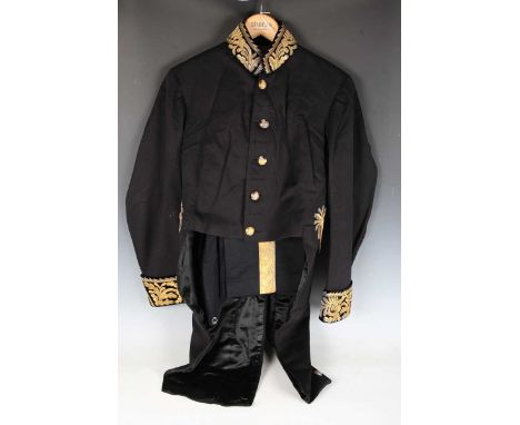 A post-1901 Royal Court dress uniform by Tetley &amp; Butler, Sackville St W, Piccadilly, London, comprising court sword with