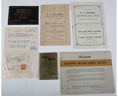 A collection of mainly early to mid-20th century ephemera relating to shooting, game hunting and cartridges, including billhe