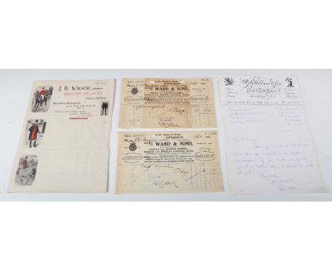 A large collection of later 19th century and mainly early 20th century shooting related ephemera, including billheads, invoic