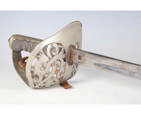 A Victorian 1895 pattern officer's dress sword by Manton &amp; Co, Calcutta, with dumbbell-section blade, blade length 82.5cm