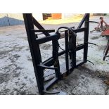 Cherry Products round bale stacker, 2 a time, pin and come brackets.
