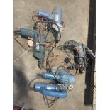 Qty of Drills and Sander, Bosch, Black and Decker - not tested. Stored near Rushall, Diss.
