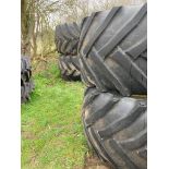 Tyres Rear 850/55/42 x 2 Front 750/50-30.5 x 2, for a 7530, Condition very little tread.