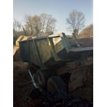 7 Ton dump trailer, floor needs attention, tyres 50% used. Stored near Badingham, Suffolk.