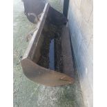 JCB Bucket for JCB 2CX, worn to front. Stored near Beccles, Suffolk.