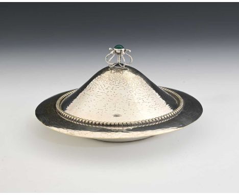 Charles Robert Ashbee for Guild of Handicraft, a small silver plated muffin dish, circa 1900, both lid and base marked GofH L
