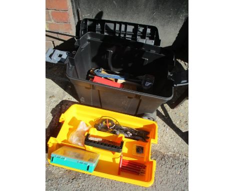 Mixed tools to include woodworking tools, contained in a ZAG toolbox 