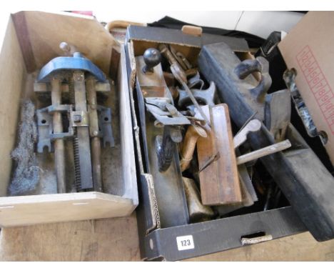 A large quantity of antique and vintage tools, planes etc.