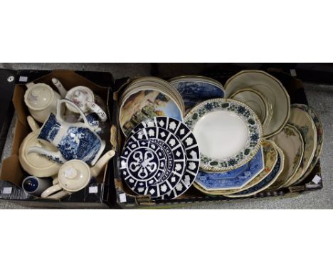 Ceramics - Royal Crown Derby plates,  others Spode, Royal  Doulton, etc teapots, inc Myott etc qty