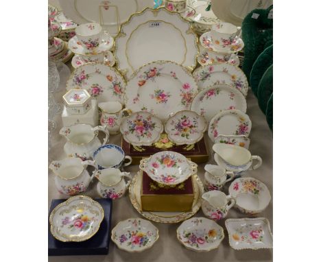 Royal Crown Derby - a set of six Derby Posies cups, saucers and side plates; others, jugs, trinket dishes, etc; a set of six 