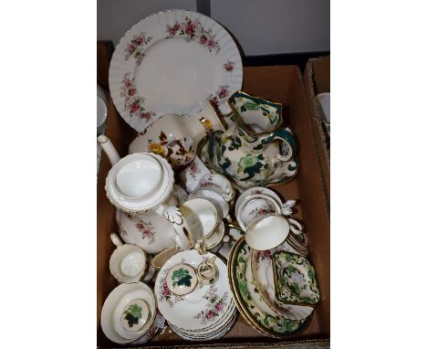 Ceramics - a Royal Albert Lavendar Rose pattern coffee set, comprising coffee pot, seven coffee cups, elevens saucers, two su