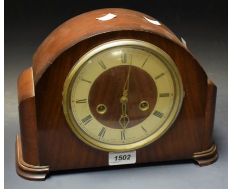 A Smiths mahogany cased mantel clock 