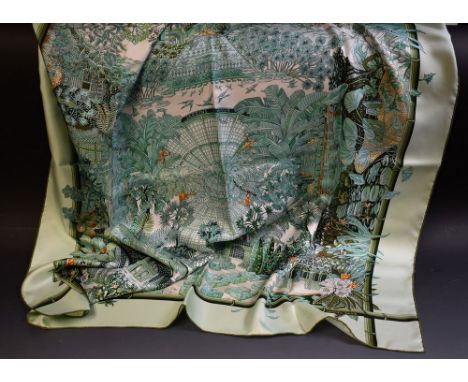 Lady's Accessories - a Hermes silk scarf, Jardins D'hiver, Designed by Annie Faivre, 2011, unused
