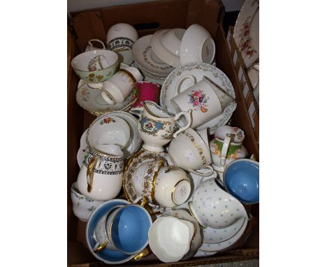 Ceramics - a Susie Cooper Blue Star part tea set; other tea ware including Coalport Hazelton, Royal Doulton Fairfax, Paragon,