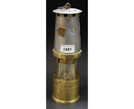 A miner's lamp, Naylor Wigan serial no 1609
