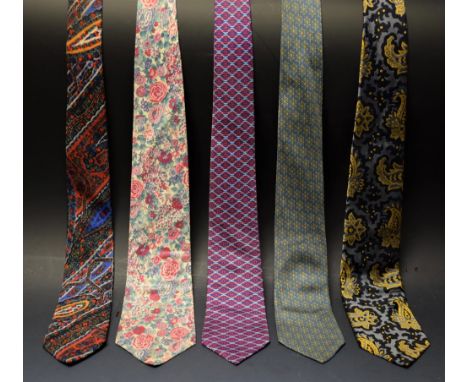 Gentleman's Accessories - ties including Hermes, 7187UA,  7087OA, Burberry, Liberty