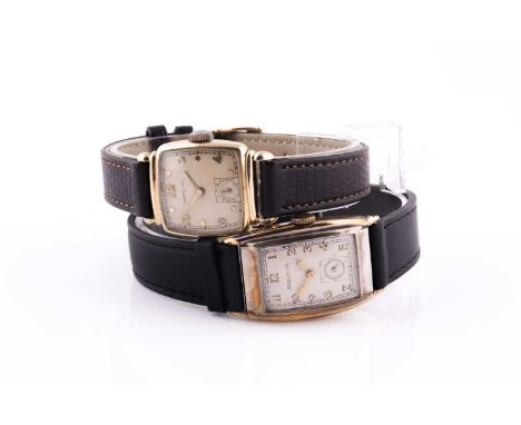 Two vintage wristwatches, including a Hamilton gold-filled, and another by Bulova (2)