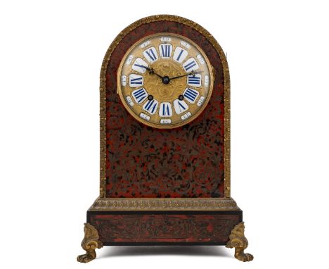 The gilt dial with blue and white enamelled Roman chapter and Arabic five minutes, Vincenti movement with coiled gong strike,