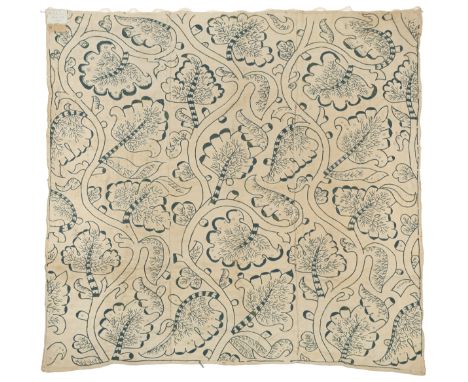 With vine motifs.145cm x 141cmOnce the property of Mr J Mossele Blackhall. Labelled as lent by Mrs Peel, Stonesfield Manor.Si